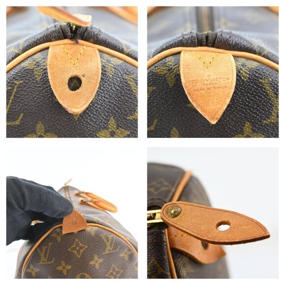 AUTHENTIC LOUIS VUITTON Monogram Speedy 40 Hand Bag bsj630-112925 - Picture 6 of 16